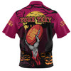 Brisbane Lions Zip Polo Shirt Full Moon Fever Halloween Supporter