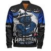 Geelong Cats Bomber Jacket Dark Pumpkin Halloween Spirit Geelong Cats Bomber Jacket Dark Pumpkin Halloween Spirit