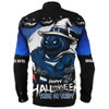 Geelong Cats Long Sleeve Shirt Dark Pumpkin Halloween Spirit