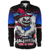 Western Bulldogs Long Sleeve Shirt Dark Pumpkin Halloween Spirit