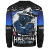 Geelong Cats Sweatshirt Dark Pumpkin Halloween Spirit