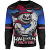 Western Bulldogs Sweatshirt Dark Pumpkin Halloween Spirit