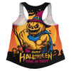 Brisbane Lions Women Racerback Singlet Dark Pumpkin Halloween Spirit