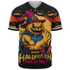 Brisbane Lions Baseball Shirt Dark Pumpkin Halloween Spirit