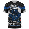 Geelong Cats Baseball Shirt Dark Pumpkin Halloween Spirit