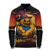 Brisbane Lions Long Sleeve Polo Shirt Dark Pumpkin Halloween Spirit