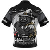 Collingwood Zip Polo Shirt Dark Pumpkin Halloween Spirit