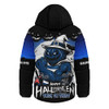 Geelong Cats Hooded Padded Jacket Dark Pumpkin Halloween Spirit