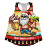 Australia Women Racerback Singlet Christmas Santa Beer Cheers Style