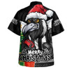 Collingwood Hawaiian Shirt Santa Scoring Touchdown On Christmas Game Day