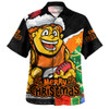 GWS GIANTS Hawaiian Shirt Santa Scoring Touchdown On Christmas Game Day
