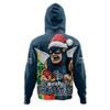 Carlton Hoodie Santa Scoring Touchdown On Christmas Game Day