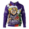 Fremantle Hoodie Santa Scoring Touchdown On Christmas Game Day