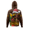 Hawthorn Hoodie Santa Scoring Touchdown On Christmas Game Day