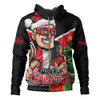 St Kilda Hoodie Santa Scoring Touchdown On Christmas Game Day