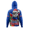 Western Bulldogs Hoodie Santa Scoring Touchdown On Christmas Game Day