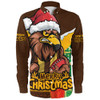 Hawthorn Long Sleeve Shirt Santa Scoring Touchdown On Christmas Game Day
