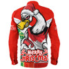 Sydney Swans Long Sleeve Shirt Santa Scoring Touchdown On Christmas Game Day
