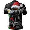 Collingwood Polo Shirt Santa Scoring Touchdown On Christmas Game Day