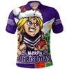 Fremantle Polo Shirt Santa Scoring Touchdown On Christmas Game Day