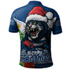 Geelong Cats Polo Shirt Santa Scoring Touchdown On Christmas Game Day