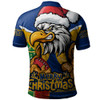 West Coast Eagles Polo Shirt Santa Scoring Touchdown On Christmas Game Day