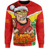 Gold Coast SUNS Sweatshirt Santa Scoring Touchdown On Christmas Game Day