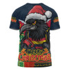 Adelaide Crows T-Shirt Santa Scoring Touchdown On Christmas Game Day