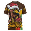 Hawthorn T-Shirt Santa Scoring Touchdown On Christmas Game Day