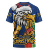 West Coast Eagles T-Shirt Santa Scoring Touchdown On Christmas Game Day