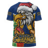 West Coast Eagles T-Shirt Santa Scoring Touchdown On Christmas Game Day