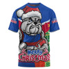 Western Bulldogs T-Shirt Santa Scoring Touchdown On Christmas Game Day