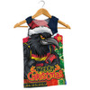 Adelaide Crows Men Singlet Santa Scoring Touchdown On Christmas Game Day