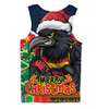 Adelaide Crows Men Singlet Santa Scoring Touchdown On Christmas Game Day