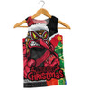 Essendon Men Singlet Santa Scoring Touchdown On Christmas Game Day