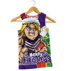 Fremantle Men Singlet Santa Scoring Touchdown On Christmas Game Day