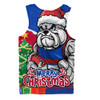 Western Bulldogs Men Singlet Santa Scoring Touchdown On Christmas Game Day