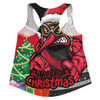 Essendon Women Racerback Singlet Santa Scoring Touchdown On Christmas Game Day