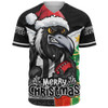 Collingwood Baseball Shirt Santa Scoring Touchdown On Christmas Game Day