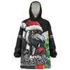 Collingwood Snug Hoodie Santa Scoring Touchdown On Christmas Game Day