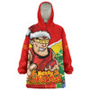 Gold Coast SUNS Snug Hoodie Santa Scoring Touchdown On Christmas Game Day