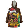 Hawthorn Snug Hoodie Santa Scoring Touchdown On Christmas Game Day