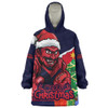 Melbourne Snug Hoodie Santa Scoring Touchdown On Christmas Game Day
