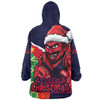 Melbourne Snug Hoodie Santa Scoring Touchdown On Christmas Game Day