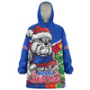 Western Bulldogs Snug Hoodie Santa Scoring Touchdown On Christmas Game Day