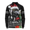 Collingwood Long Sleeve Polo Shirt Santa Scoring Touchdown On Christmas Game Day