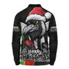 Collingwood Long Sleeve Polo Shirt Santa Scoring Touchdown On Christmas Game Day