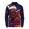 Melbourne Long Sleeve Polo Shirt Santa Scoring Touchdown On Christmas Game Day