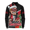 St Kilda Long Sleeve Polo Shirt Santa Scoring Touchdown On Christmas Game Day