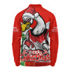 Sydney Swans Long Sleeve Polo Shirt Santa Scoring Touchdown On Christmas Game Day